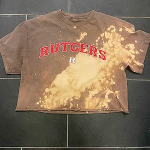 Rutgers University Bleached Tailgate Gameday Tee (tshirt) Unisex Collegiate
